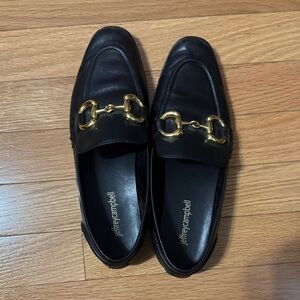Jeffrey Campbell Black Flats with Gold Detailing